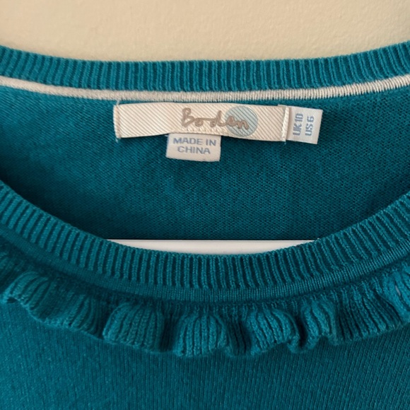 Boden-{Size 6}-Blue Ruffle Sweater - Picture 2 of 5